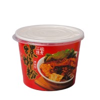 disposable printed take away paper hot  850ml paper bowl with lid