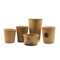 Paper Packaging Cup Customized Airline Paper Cup Kraft Coffee Paper Cup