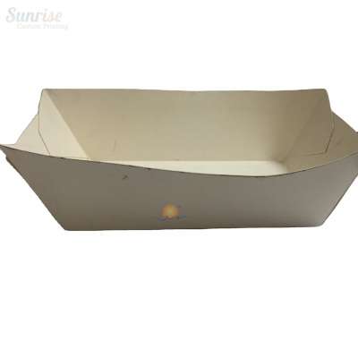 Disposable Plain Color Deli Snack Paper Food Tray Box Packing