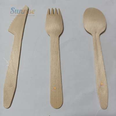 Bio-green reproducible  compostable  Wood knife  fork and spoon