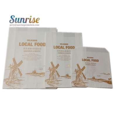 grease proof paper Eco-friendly food grade brown kraft paper bag