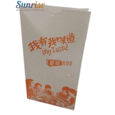 oil-proof paper Eco-friendly food grade white  kraft paper bag